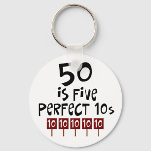 50 Geburtstagsgeschenke, 50 ist 5 perfekte 10er! Schlüsselanhänger