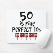 50. Geburtstagsgeschenke, 50 ist 5 perfekte 10s! Mousepad (Mit Mouse)