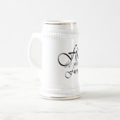 50. Geburtstagsgeschenke - fünfzig, das Bierglas (Vorderseite Links)