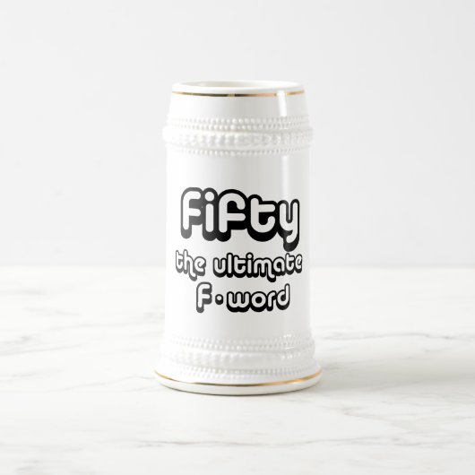 50. Geburtstagsgeschenke - fünfzig, das Bierglas (Mittel)