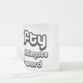 50. Geburtstagsgeschenke - fünfzig, das Mattglastasse (Vorderseite Links)