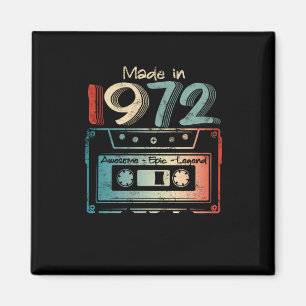 50 Geburtstagsgeschenke Jahr alt 1972 Kassette Magnet
