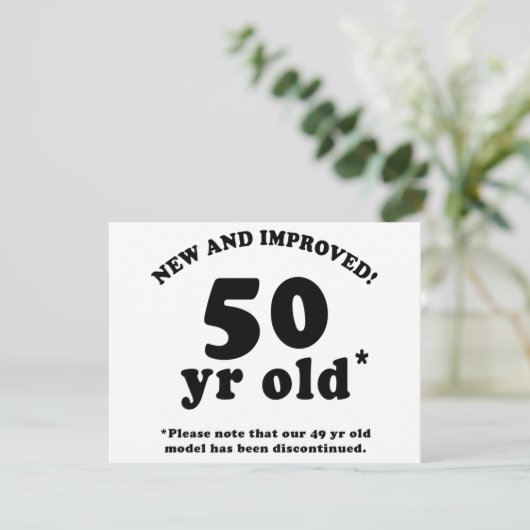 50. Geburtstagsgeschenke Karte (Stehend Vorderseite)