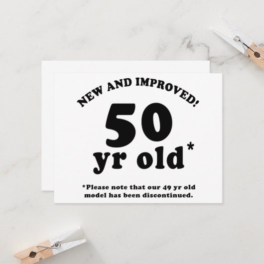 50. Geburtstagsgeschenke Karte (Vorderseite/Rückseite Beispiel)