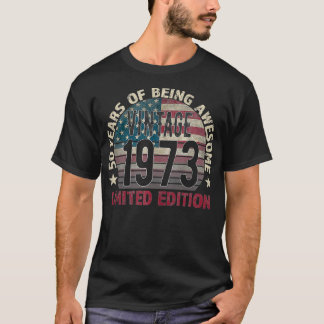 50. Geburtstagsgeschenke Männer Vintag 1973 50 Jah T-Shirt