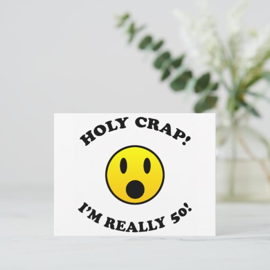 50. Geburtstagsgeschenke Postkarte (Stehend Vorderseite)