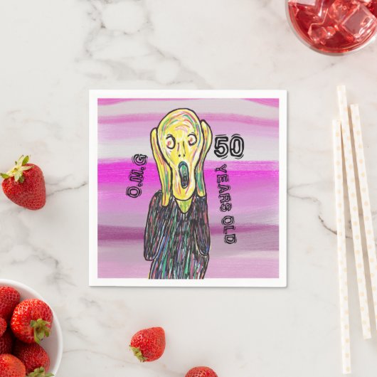 50. Geburtstagsgeschmack Serviette (Beispiel)