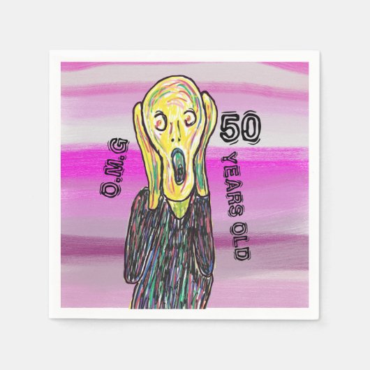 50. Geburtstagsgeschmack Serviette (Vorderseite)