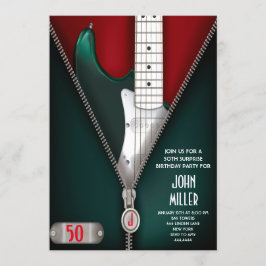 50. Geburtstagsgitarre Rock Star Einladung
