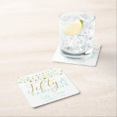 50. Geburtstagsgold und aquamarine Untersetzer kun (Vor Ort)