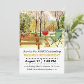 50. Geburtstagsgrill Einladung (Stehend Vorderseite)