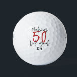 50. Geburtstagsinitialen personalisierte Gunst Golfball<br><div class="desc">Spaß 50. Geburtstag Geschenk. Ideal für Golfreunde oder Verwandte. Gastgeschenk oder Geschenk. Teil einer Sammlung.</div>