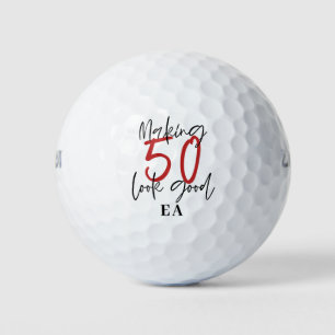 50. Geburtstagsinitialen personalisierte Gunst Golfball