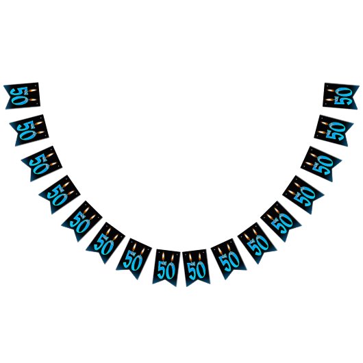 50. Geburtstagskandale mit Augäpfeln Wimpelkette (Alle)