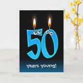 50. Geburtstagskandale mit Eyeballs Karte (Gelbe Blume)