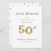 50. Geburtstagskarte Einladung (Vorne/Hinten)