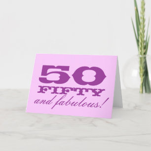 50. Geburtstagskarte für Frauen 50 und fantastis Karte