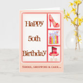 50. Geburtstagskarte für Frauen Karte (Gelbe Blume)