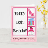 50. Geburtstagskarte für Frauen Karte (Gelbe Blume)