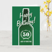 50. Geburtstagskarte für Männer | Alter bis zur Pe Karte (Gelbe Blume)