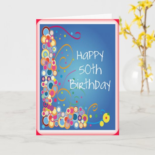 50. Geburtstagskarte Karte (Gelbe Blume)