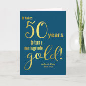 50. Geburtstagskarte Karte (Vorderseite)