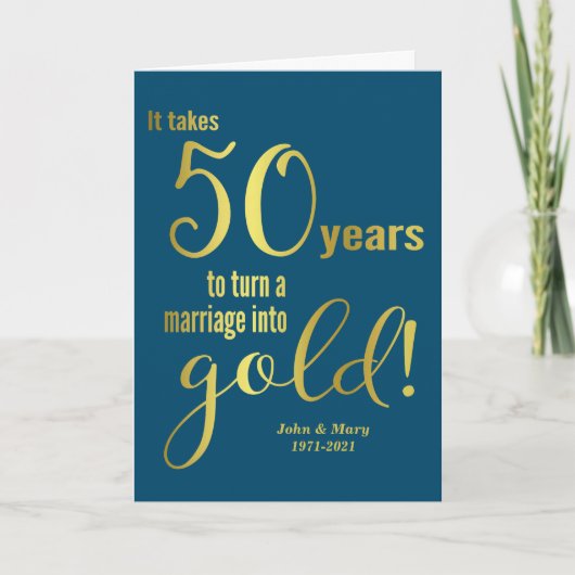 50. Geburtstagskarte Karte (Vorderseite)