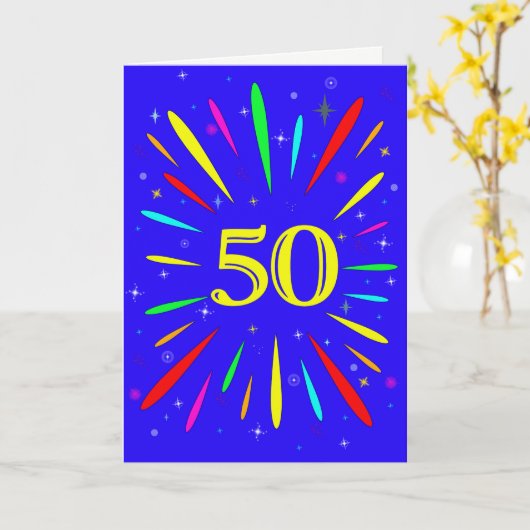 50. Geburtstagskarte Karte (Gelbe Blume)