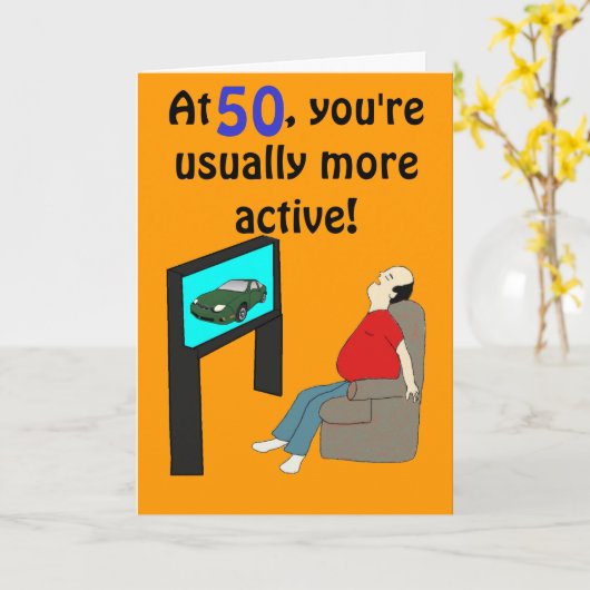 50. Geburtstagskarte Karte (Gelbe Blume)