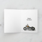 50. Geburtstagskarte mit einem Motorrad