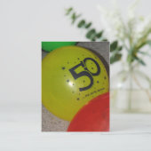 50. Geburtstagskarte Postkarte (Stehend Vorderseite)
