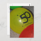 50. Geburtstagskarte Postkarte (Vorne/Hinten)
