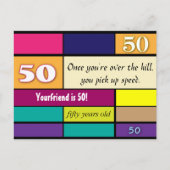 50. Geburtstagskarte Postkarte (Vorderseite)