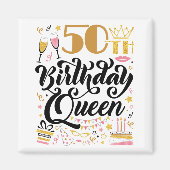 50. Geburtstagskönigin Magnet (Vorne)