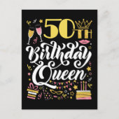 50. Geburtstagskönigin Postkarte (Vorderseite)