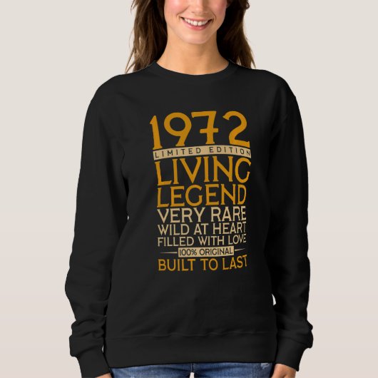 50. Geburtstagslegende 1972 Sweatshirt (Vorderseite)