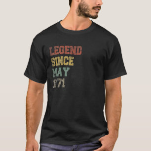 50. GeburtstagsLegende Seit Mai 1971 Vintag 50 Jah T-Shirt