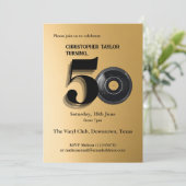50. Geburtstagsmusik Einladung (Stehend Vorderseite)