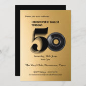 50. Geburtstagsmusik Einladung (Vorne/Hinten)