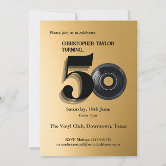 50. Geburtstagsmusik Einladung