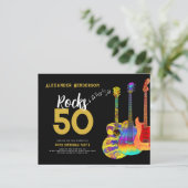 50. Geburtstagsmusik Gitarren Rocks 50 (Stehend Vorderseite)