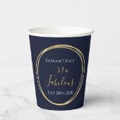 50. Geburtstagsnacht Gold Geburtstagsparty Pappbecher (Rückseite)