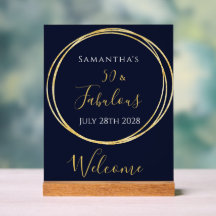 50. Geburtstagsnacht Gold Geburtstagsparty Willkom