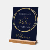 50. Geburtstagsnacht Gold Geburtstagsparty Willkom Acrylschild (Winkel)