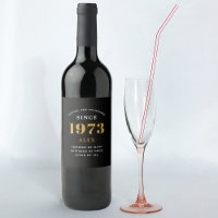 50. Geburtstagsname 1973 Black Gold Elegant