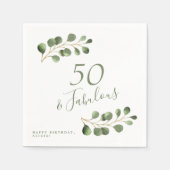 50. Geburtstagsname personalisiert elegant Serviette (Vorderseite)