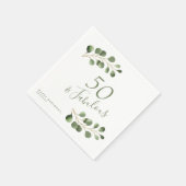 50. Geburtstagsname personalisiert elegant Serviette (Ecke)