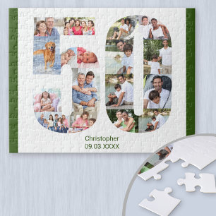 50. Geburtstagsnummer 50 Fotocollage 17 Bilder Puzzle