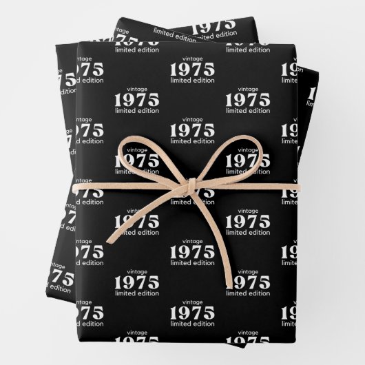 50. Geburtstagspapier Geschenkpapier Set (Beispiel)