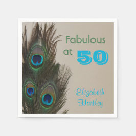 50. Geburtstagspapier Napkins Serviette